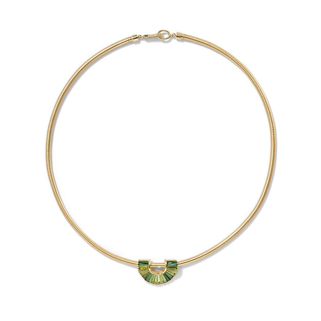 Draped Sensu Necklace - Green Tourmaline