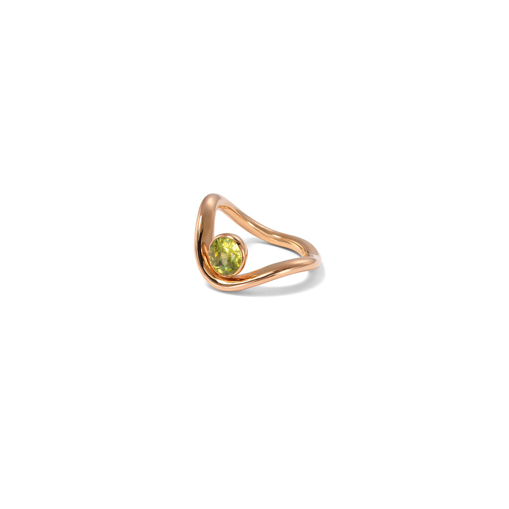 One of a Kind Ring - Nestled Solitaire - Sphene