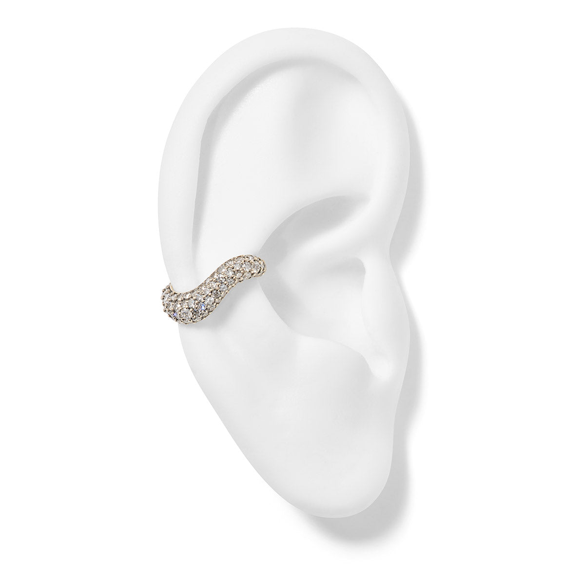 Encrusted Swoop Ear Cuff - Diamond