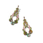 Torero Earrings Green Tourmaline and Pink Tourmaline