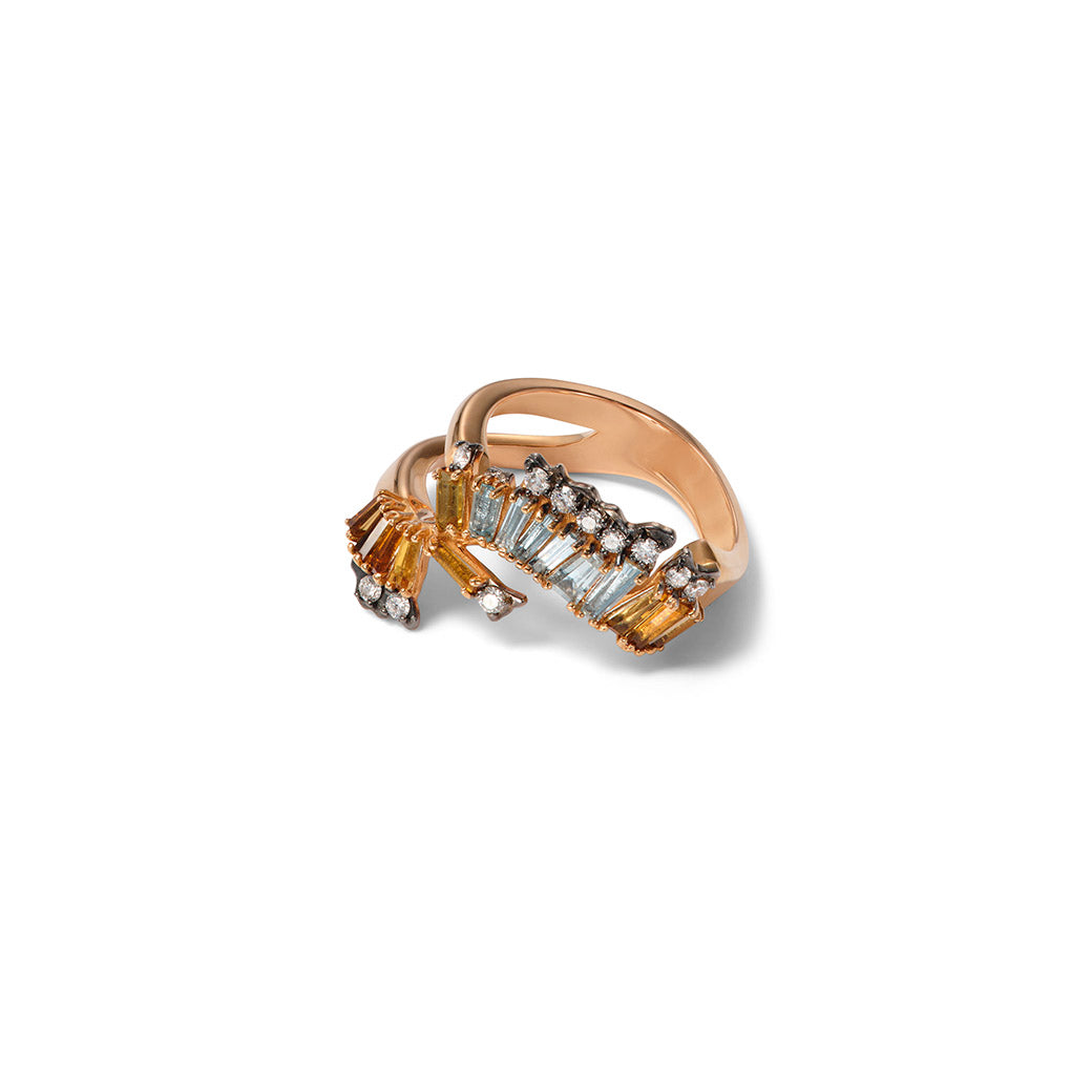Abstract Ruched Ring