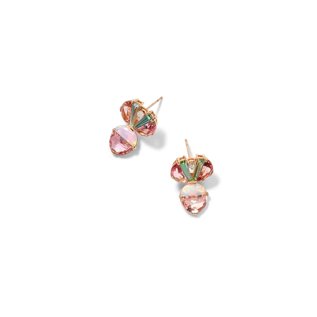 Trofeo Earrings - Pink Tourmaline, Bi-Color Tourmaline