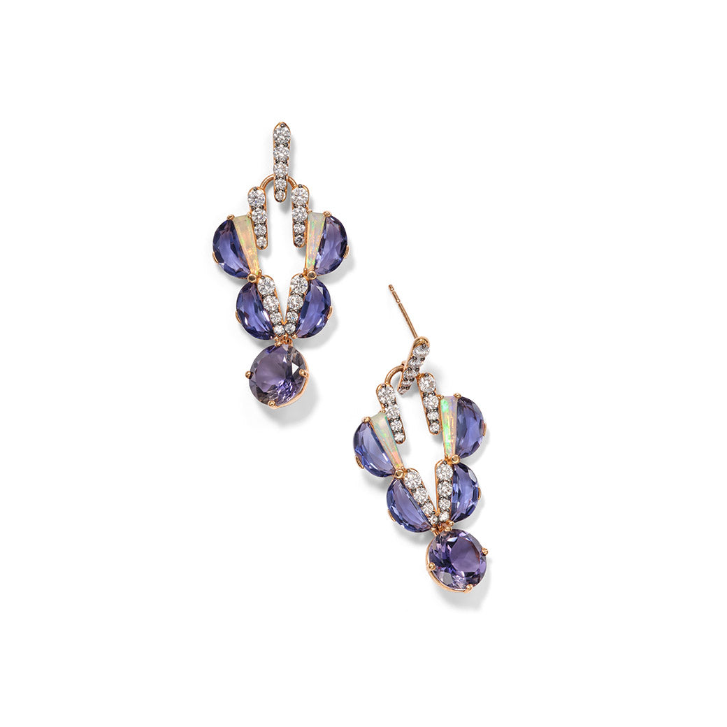 Tuxedo Earrings - Iolite