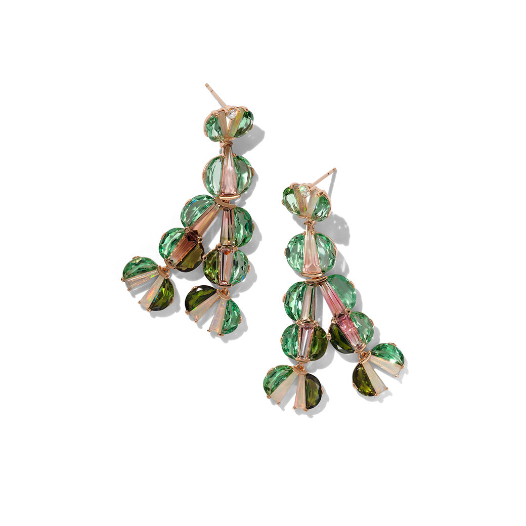 Tuft Earrings - Green Tourmaline