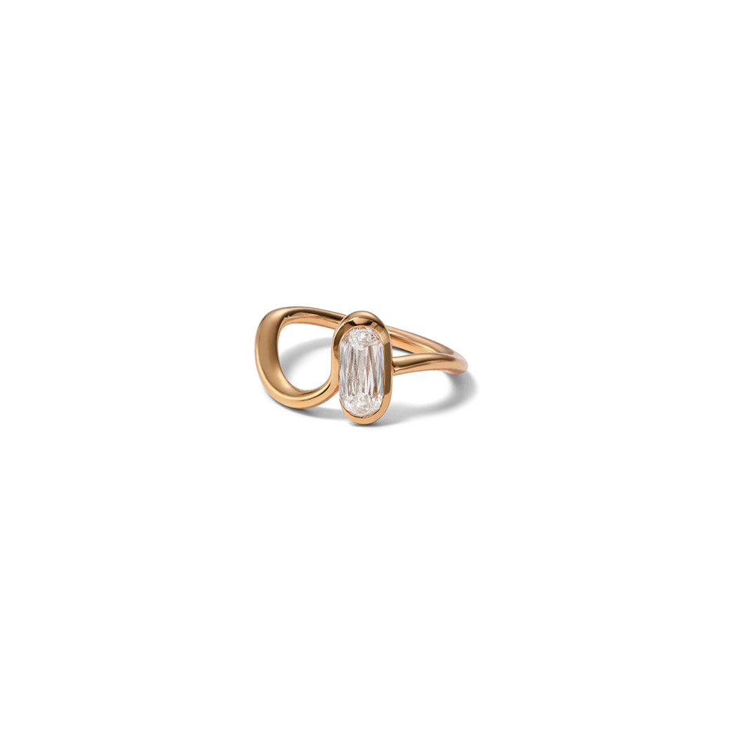 Twist & Tie Oval Solitaire Ring