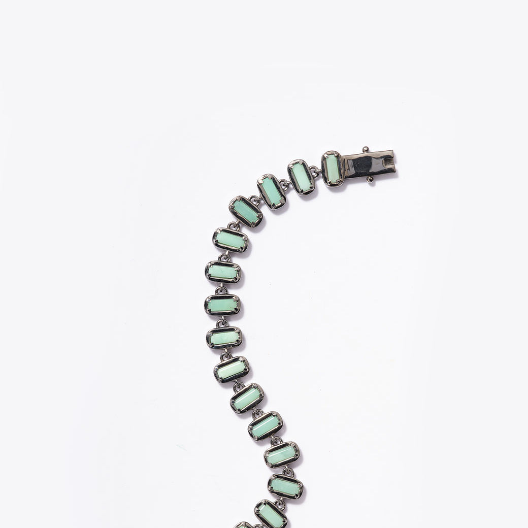 Large 3D Baguette Tile Chain Bracelet