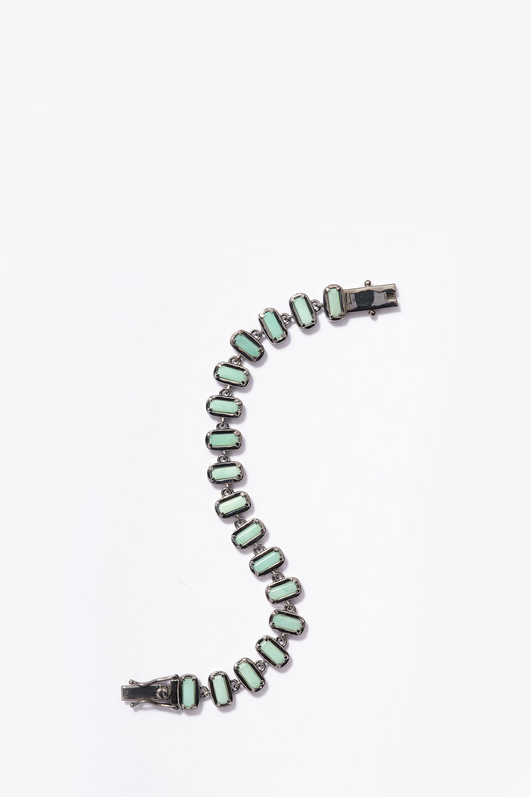 Large 3D Baguette Tile Chain Bracelet