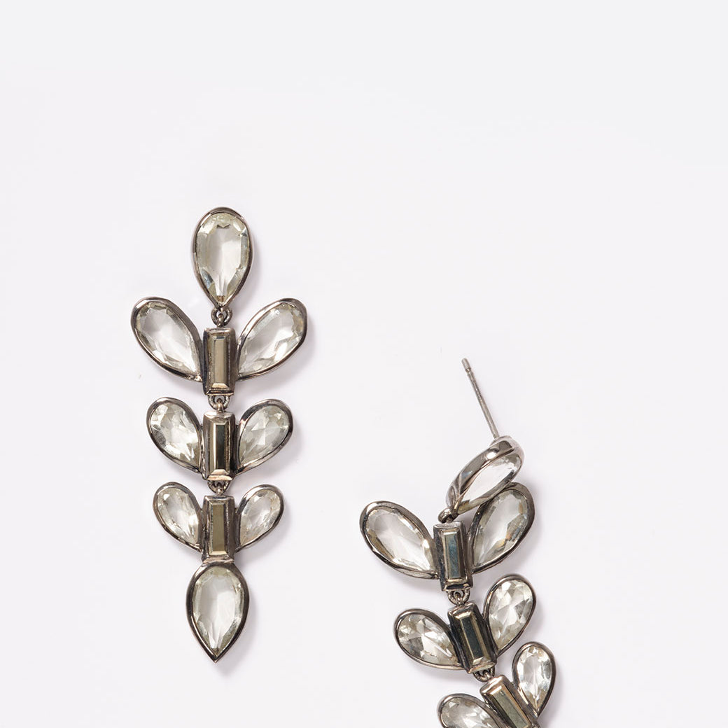 Arrow Earrings - Pyrite & Green Amethyst