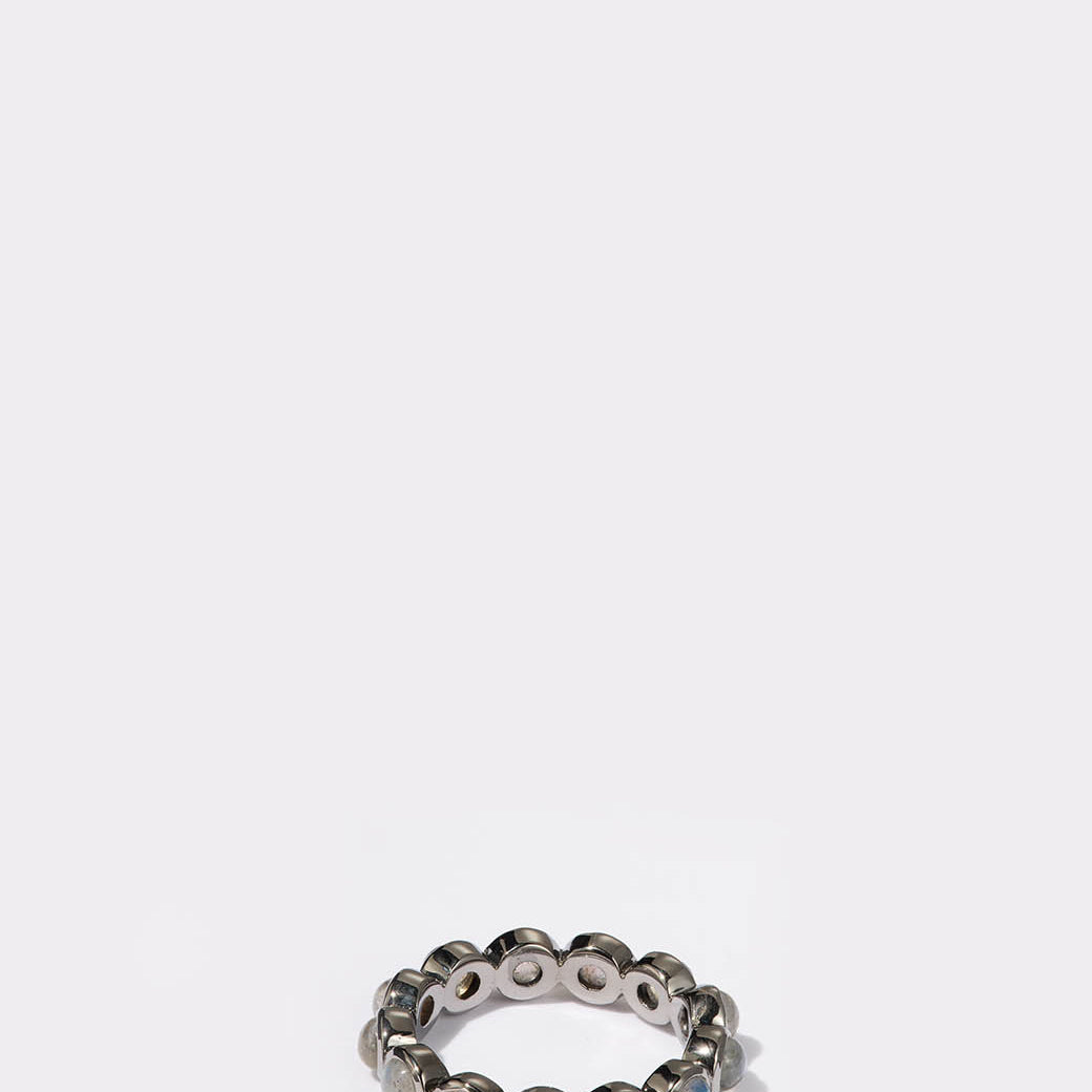 Mini Dot Eternity Band - Labradorite