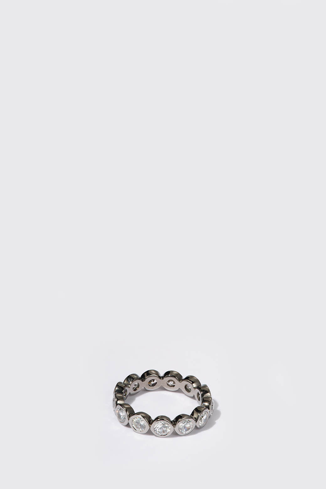 Mini Dot Eternity Band - White Zircon