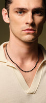 Men's Petite Dot Rivière Necklace Black Spinel
