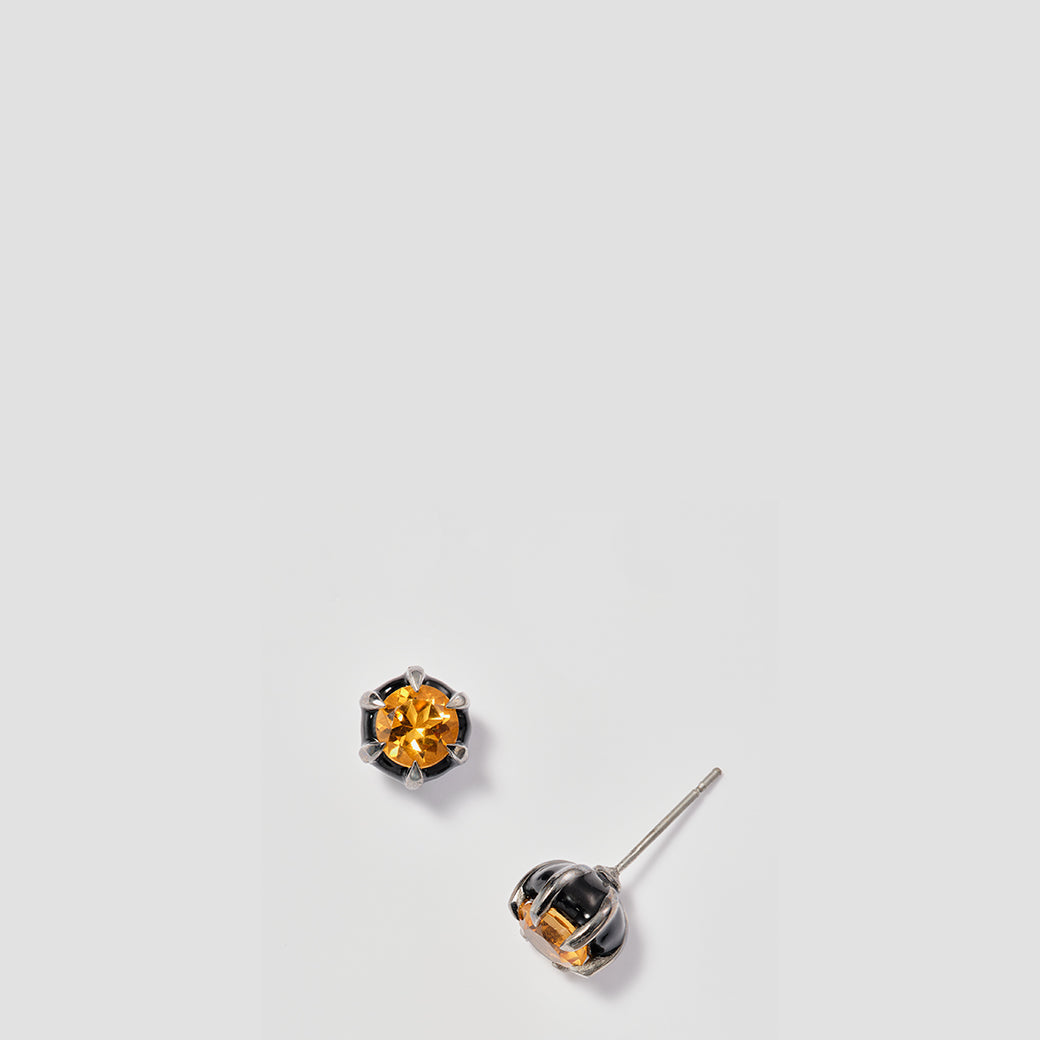 Estate Stud Earrings - Citrine