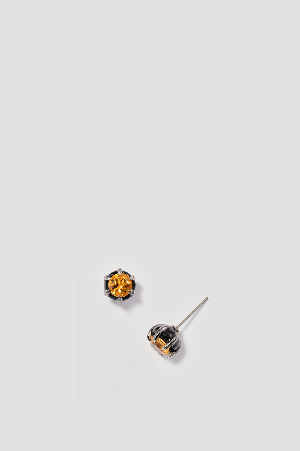Estate Stud Earrings - Citrine