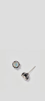 Estate Stud Earrings - Rainbow Moonstone