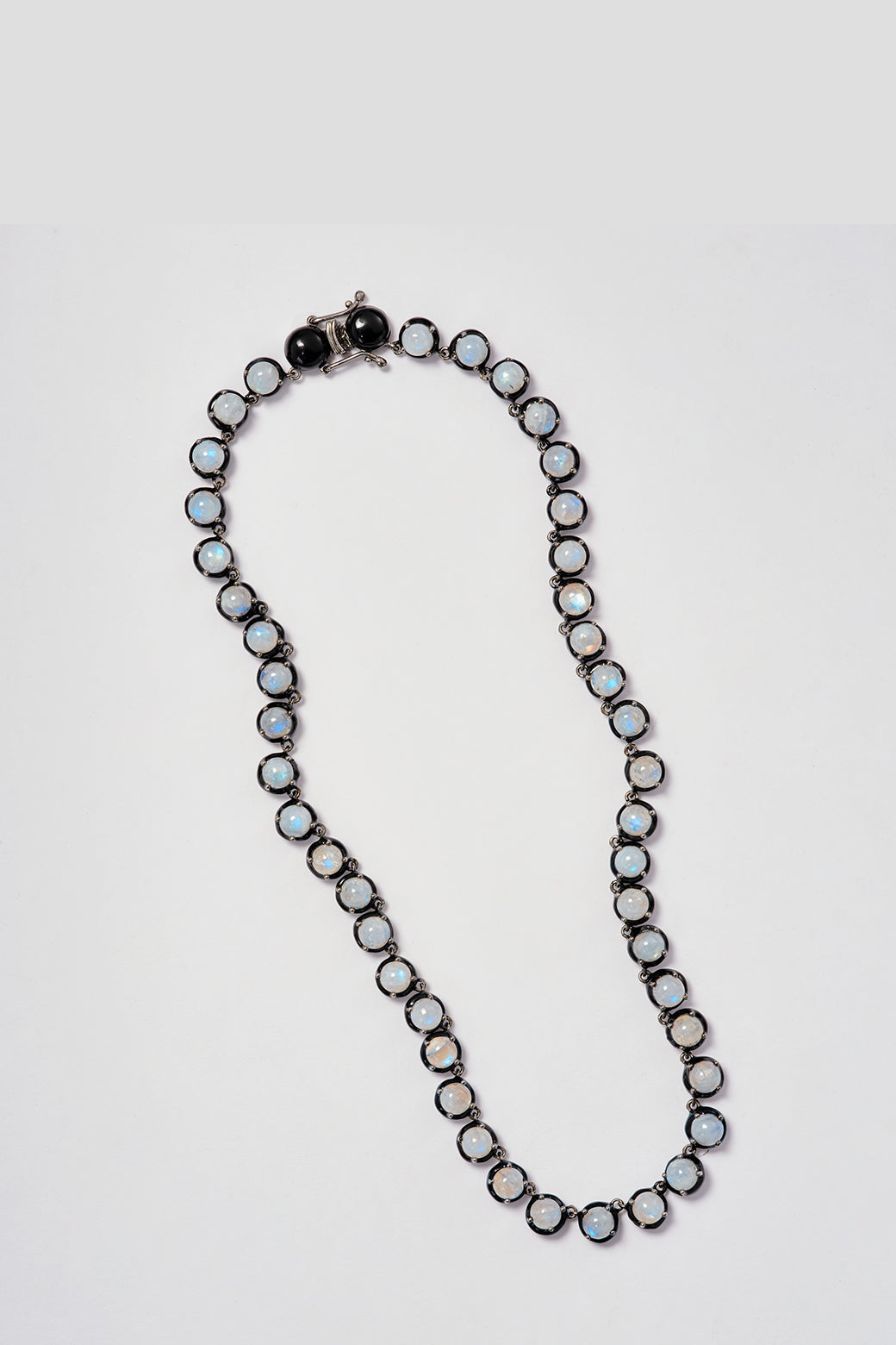 Large Georgian Rivière Necklace - Rainbow Moonstone