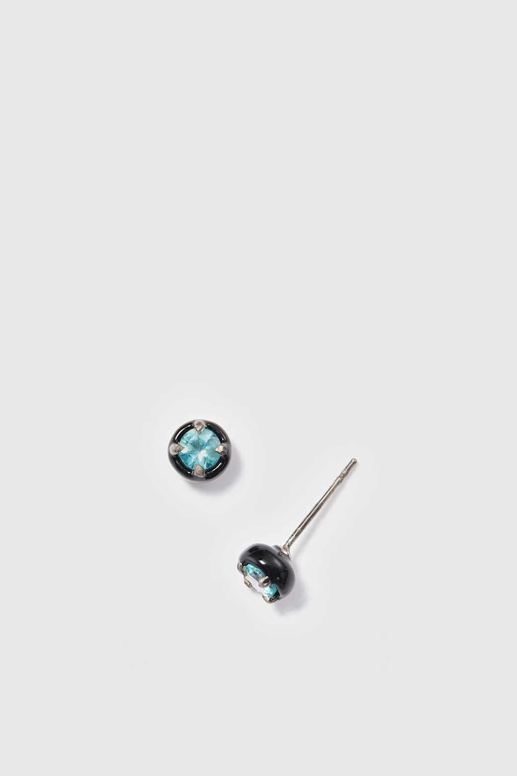 Georgian Stud Earrings - Blue Apatite