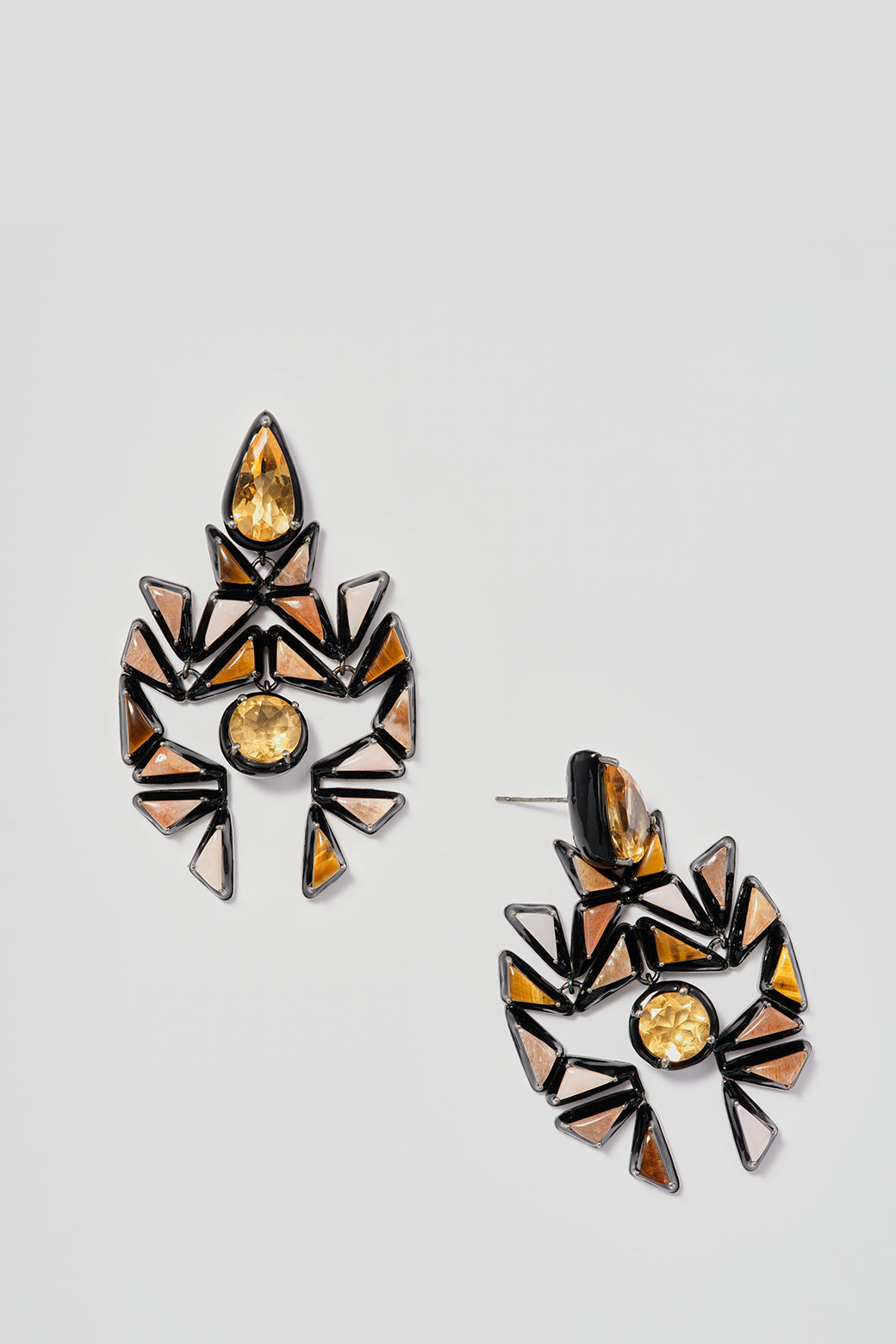 Kaleidoscope Earrings - Citrine