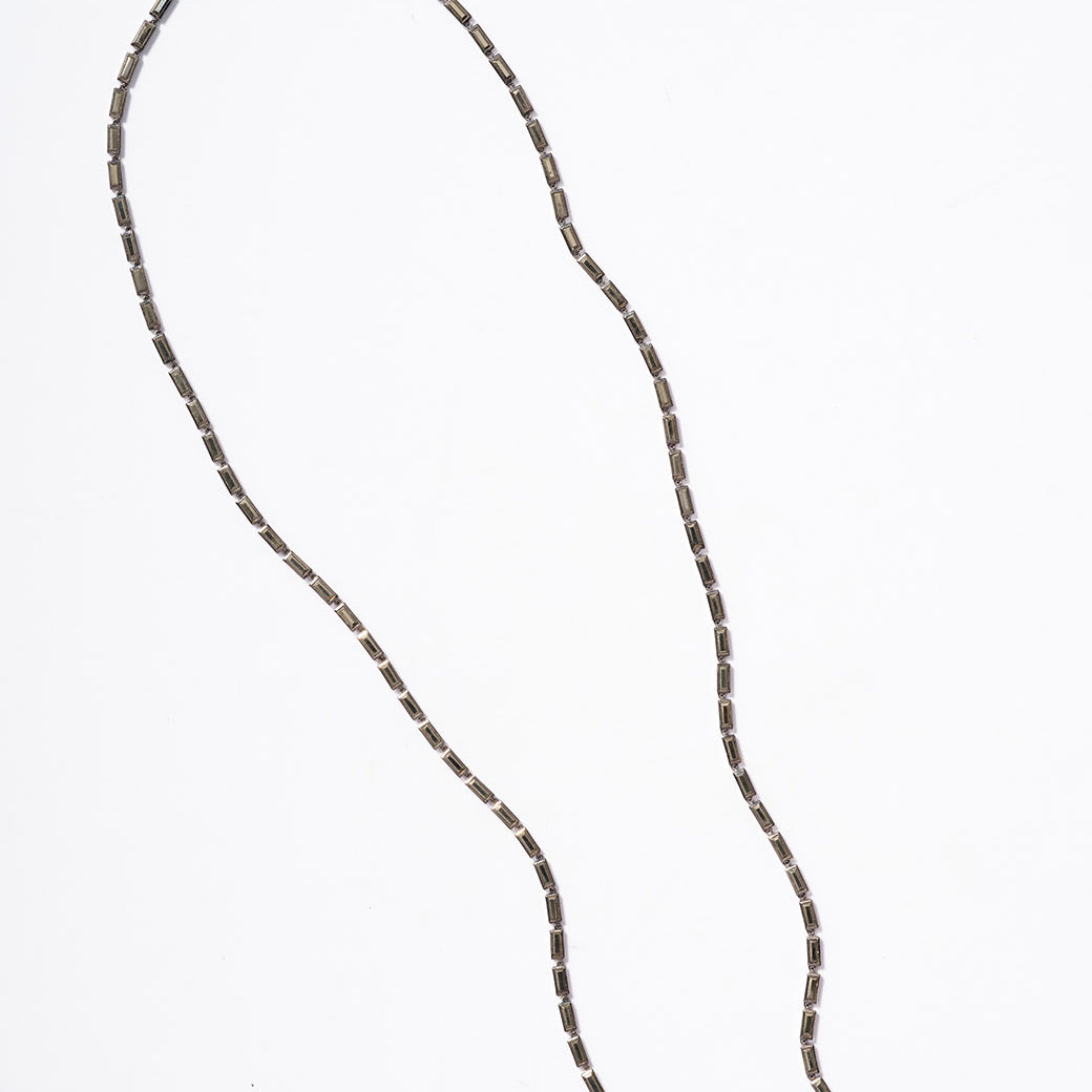 Mini Linear Baguette Tile Opera Necklace