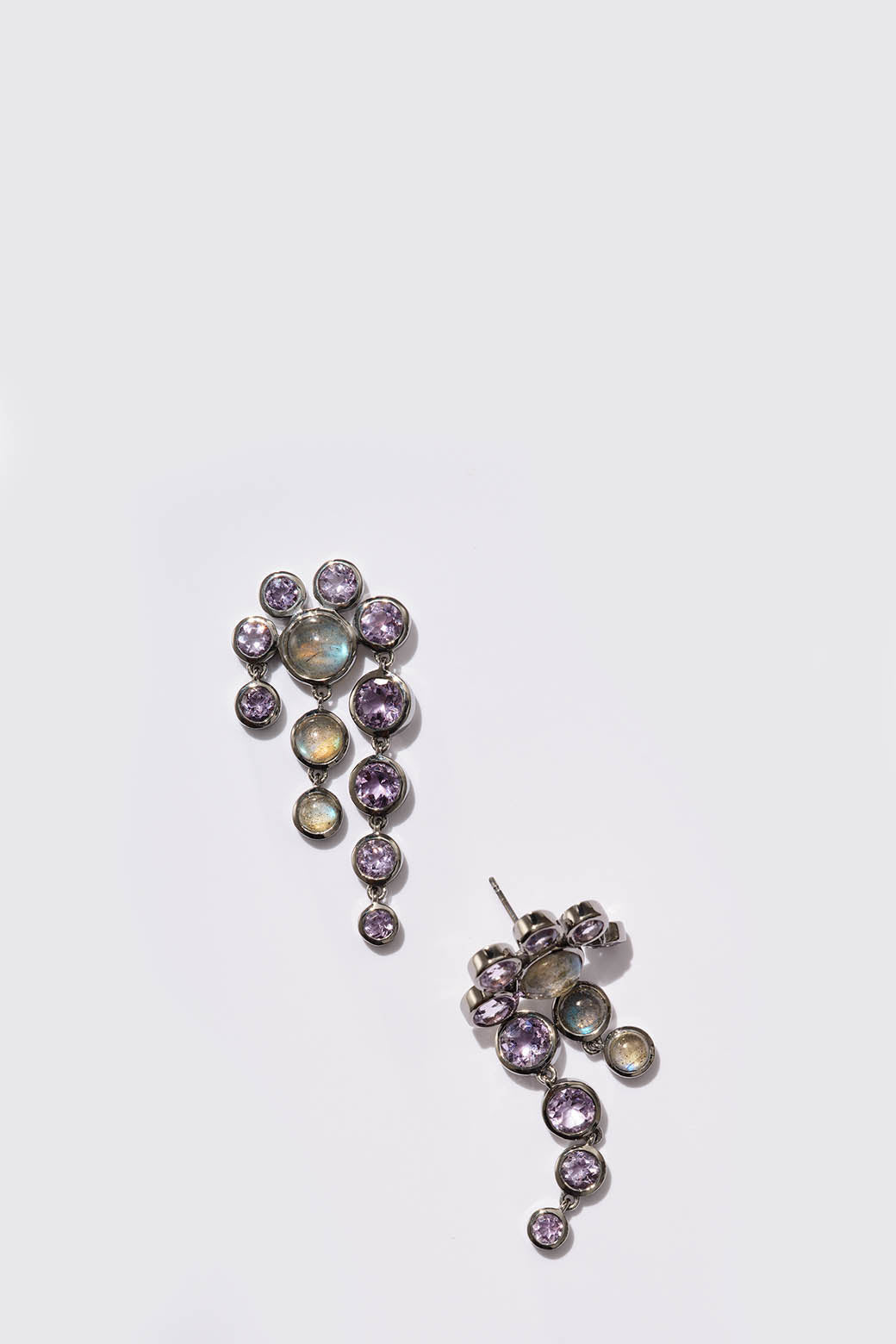 Mini Loop Fringes - Labradorite & Rose of France
