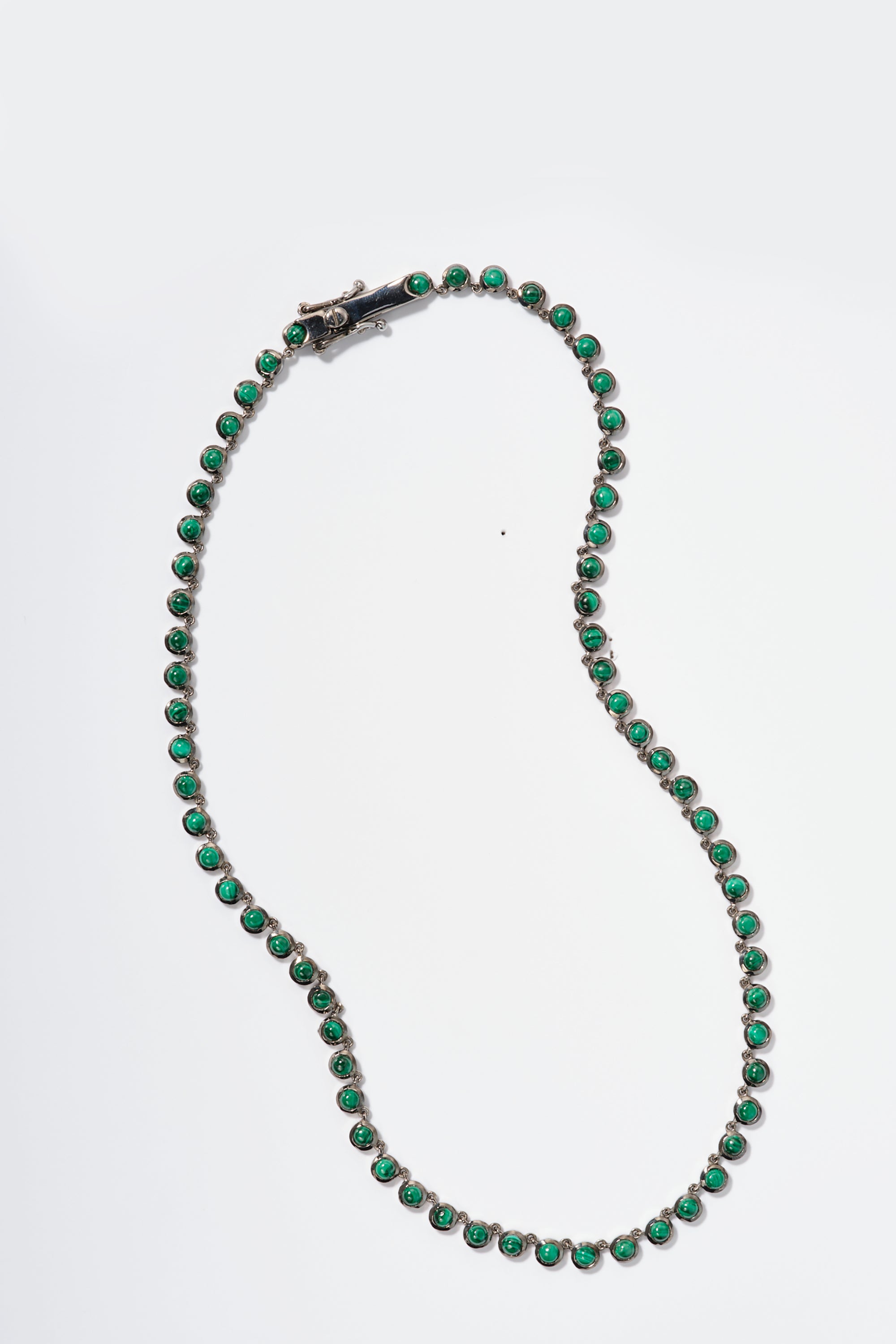 Petite Dot Rivière Necklace Malachite
