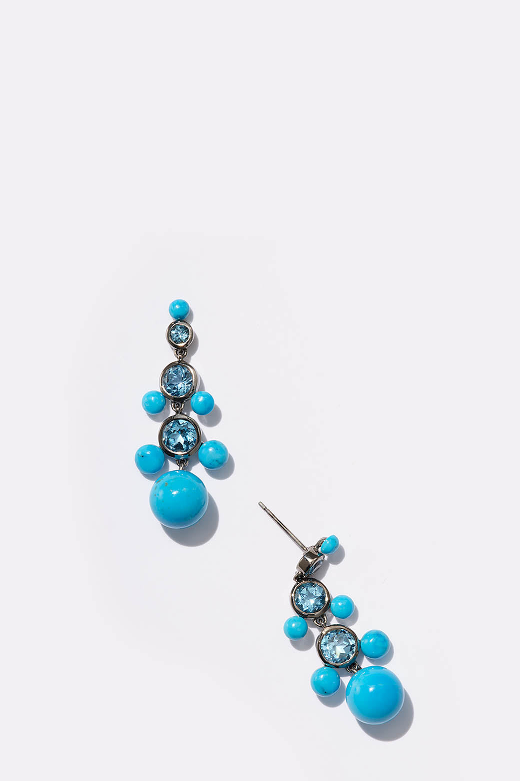 Mini Dew Drop Earrings - Blue Howlite