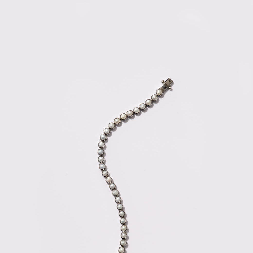 Petite Dot Tennis Bracelet - Pearl