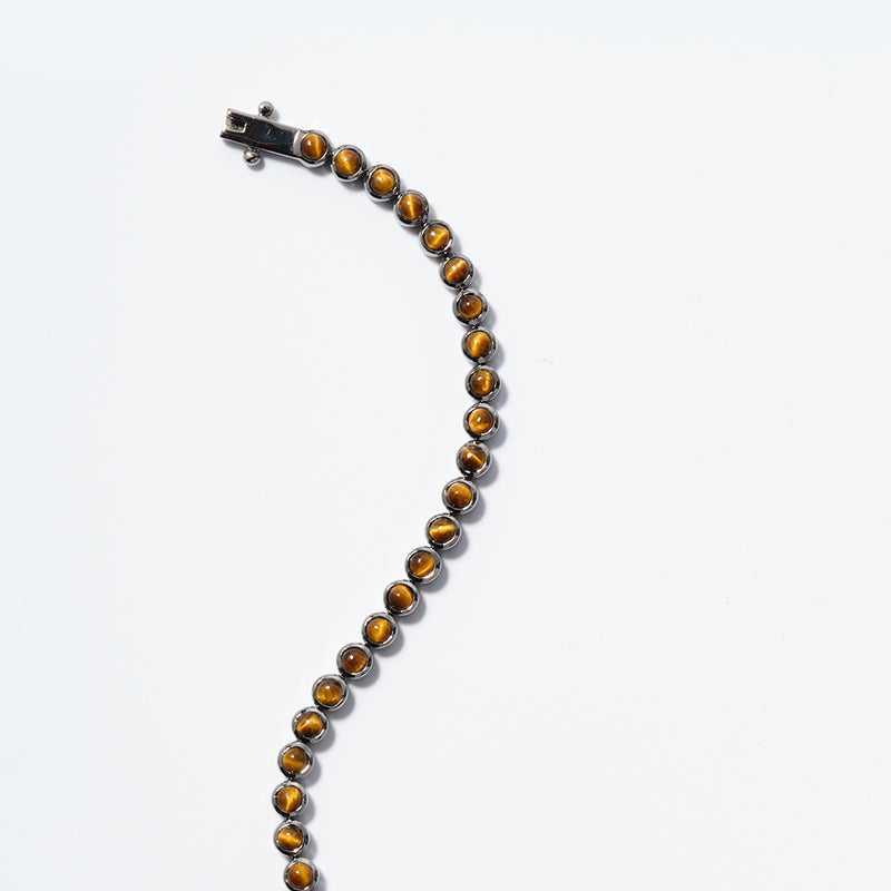 Petite Dot Tennis Bracelet Tiger's Eye