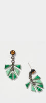 Philoden Earrings - Citrine, Malachite & Chrysoprase