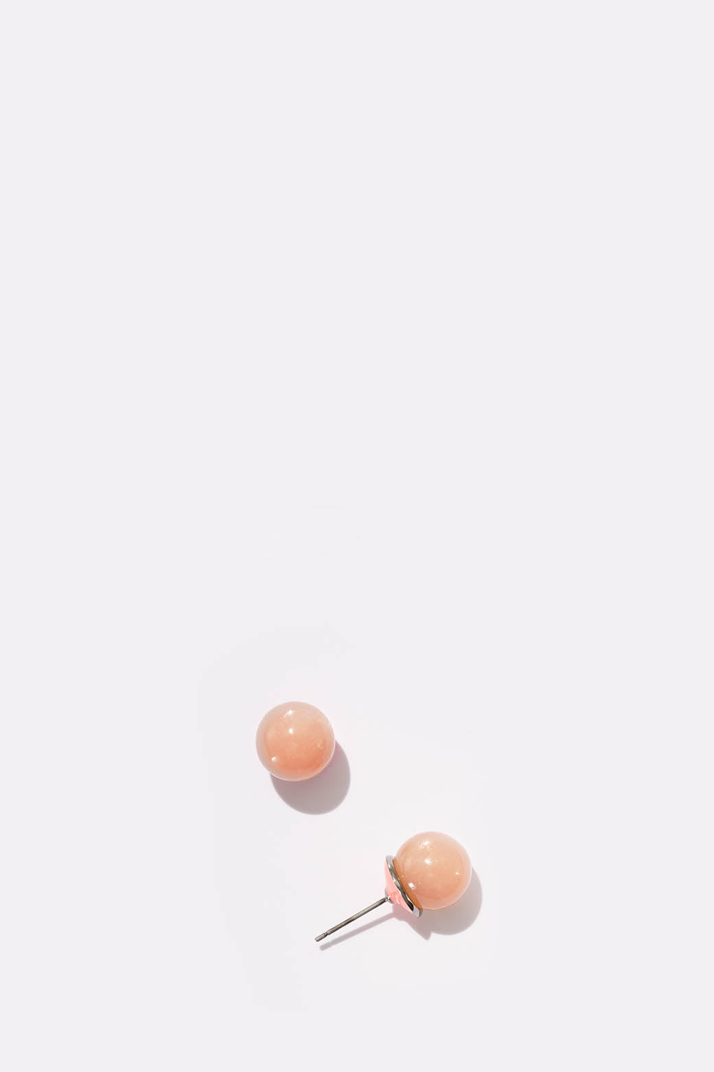 Large Push Pin Studs - 11 MM Peach Moonstones