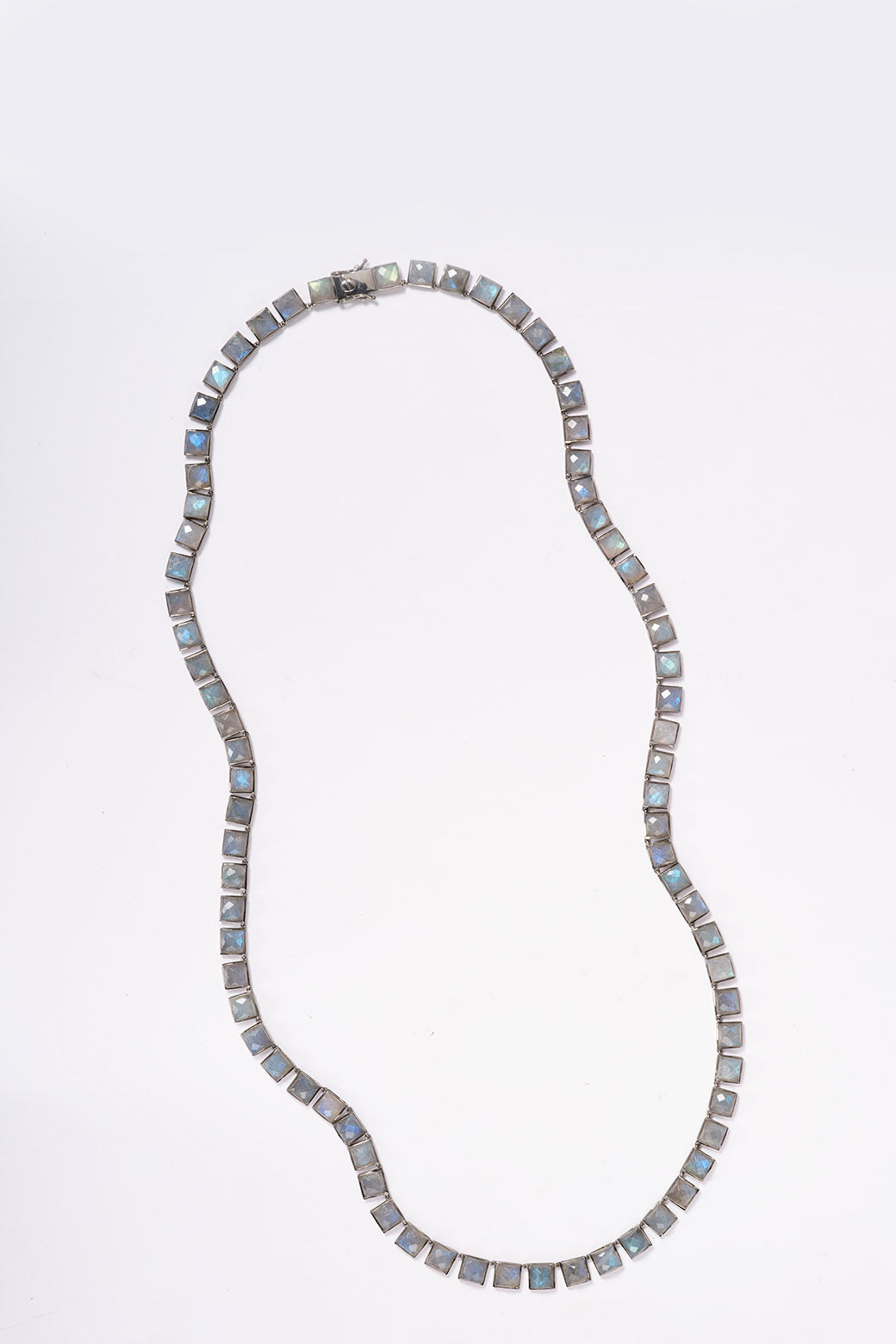 Large Tile Opera Necklace - Labradorite