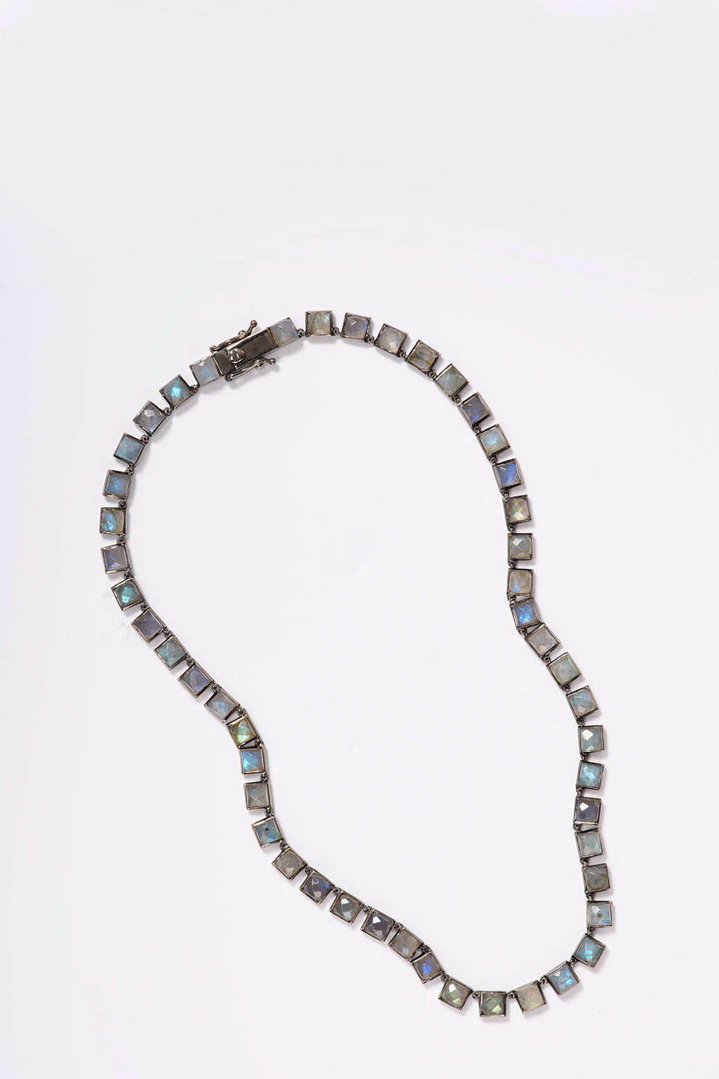 Small Tile Rivière Necklace - Labradorite