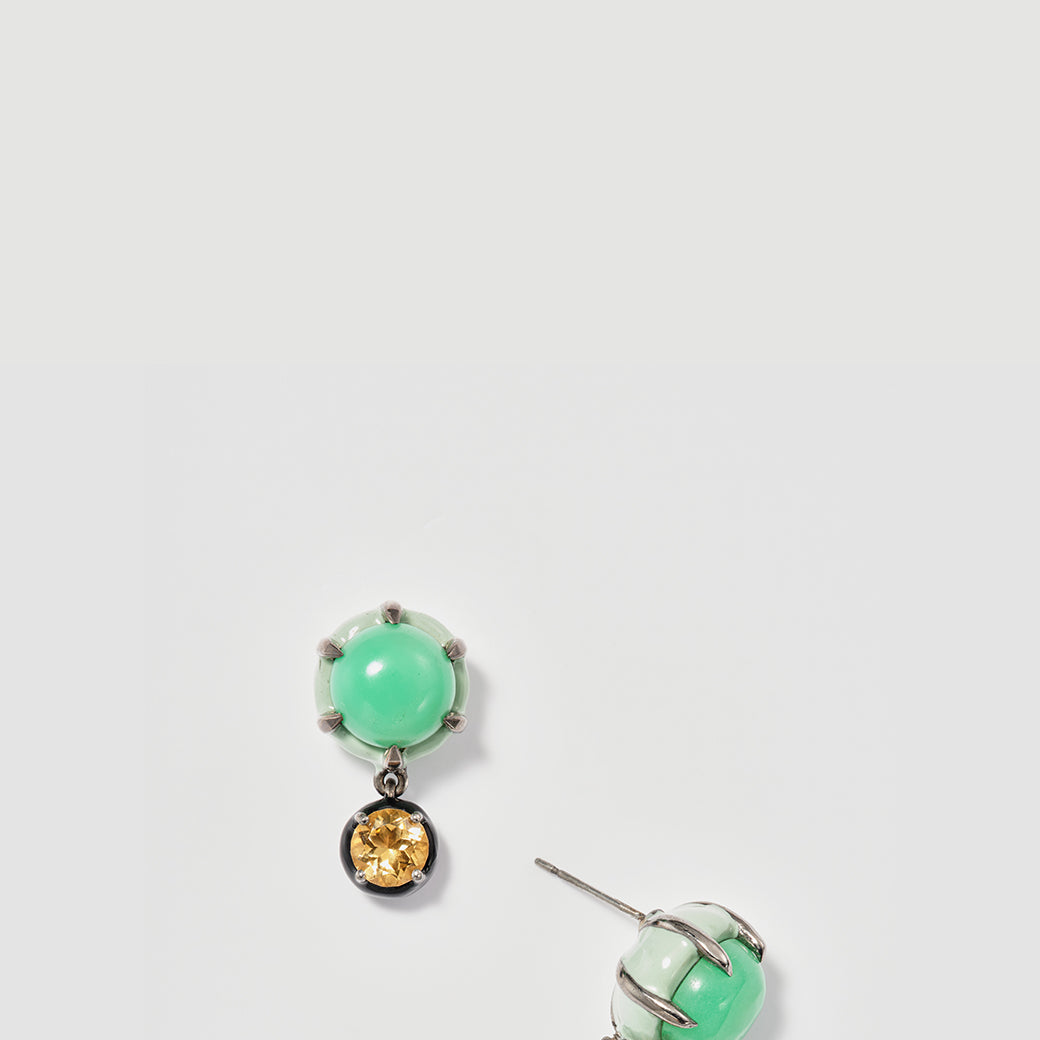 Spyglass Earrings - Chrysoprase