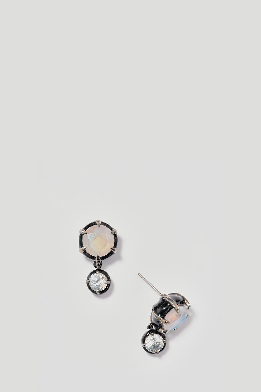 Spyglass Earrings - Rainbow Moonstone