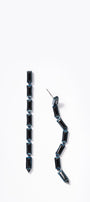 Baguette Stiletto Earrings Black Spinel
