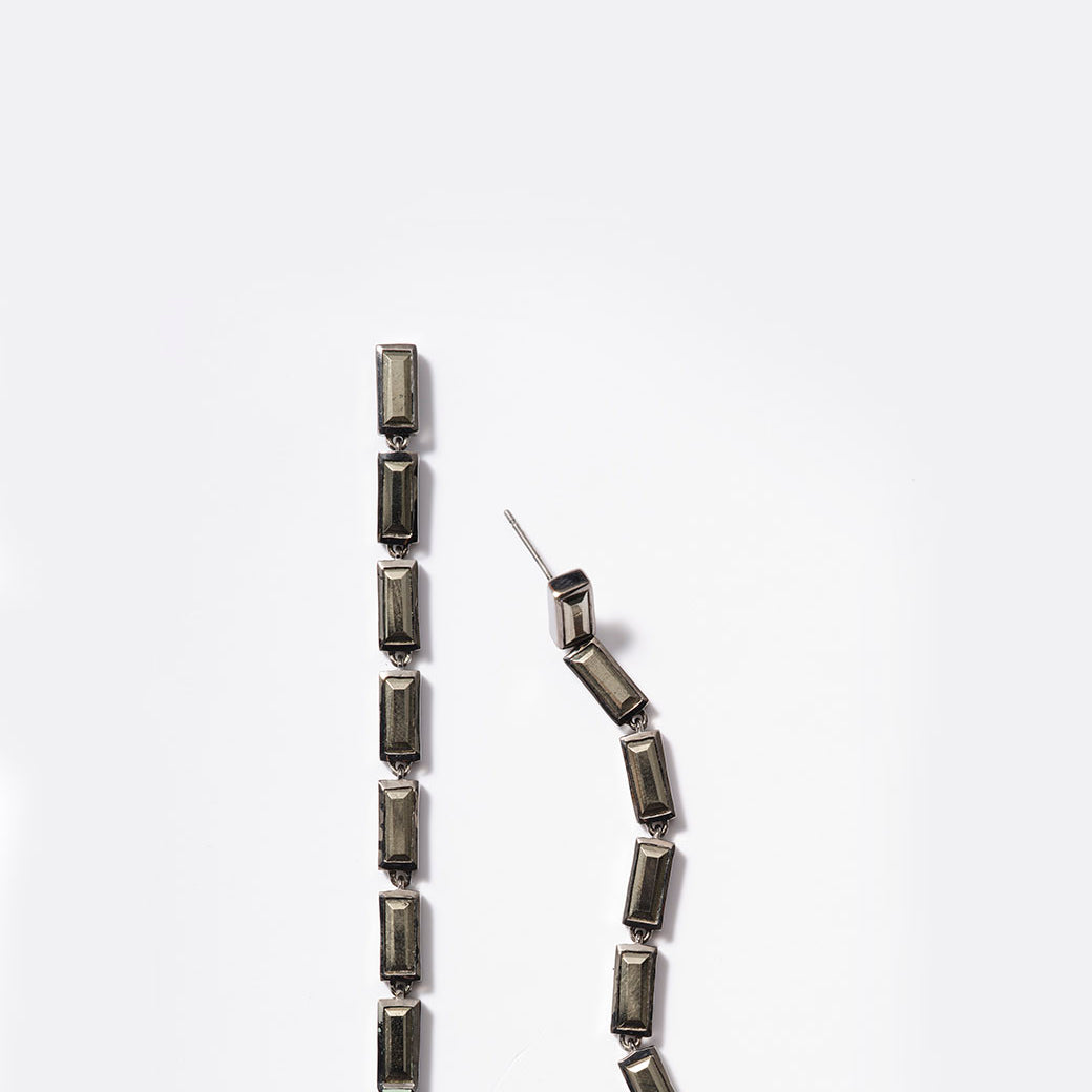Baguette Stiletto Earrings Pyrite