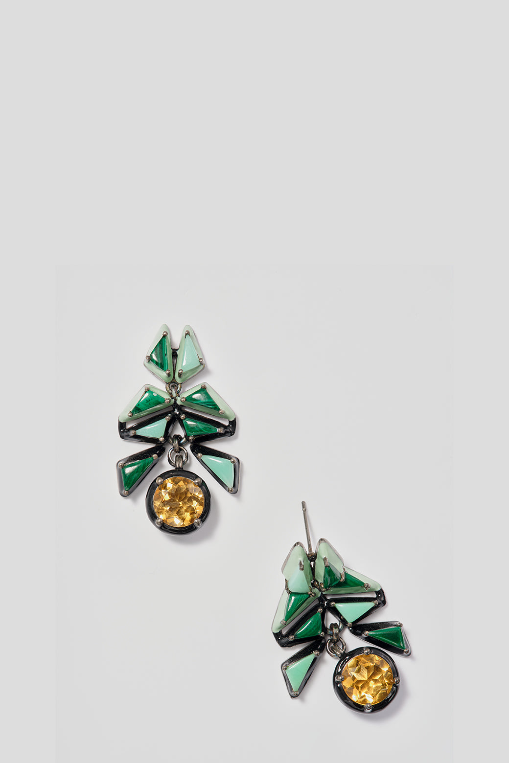 Swallowtail Earrings - Citrine