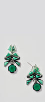 Swallowtail Earrings - Green Onyx
