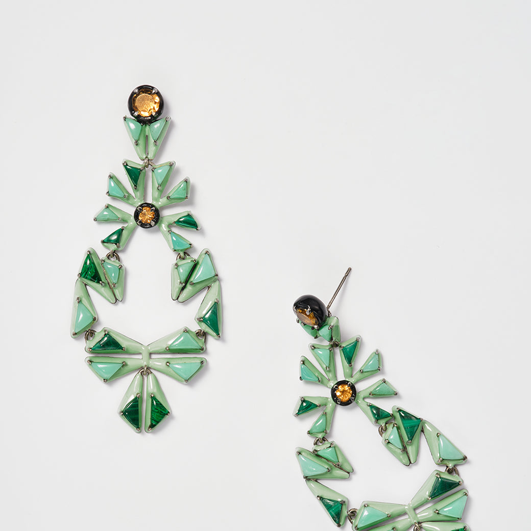 Tanager Earrings - Chrysoprase