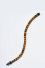 Men's Small Tile Tennis Bracelet Tiger's Eye