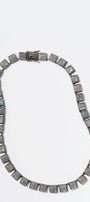 Large Tile Rivière Necklace - Labradorite Cabochons