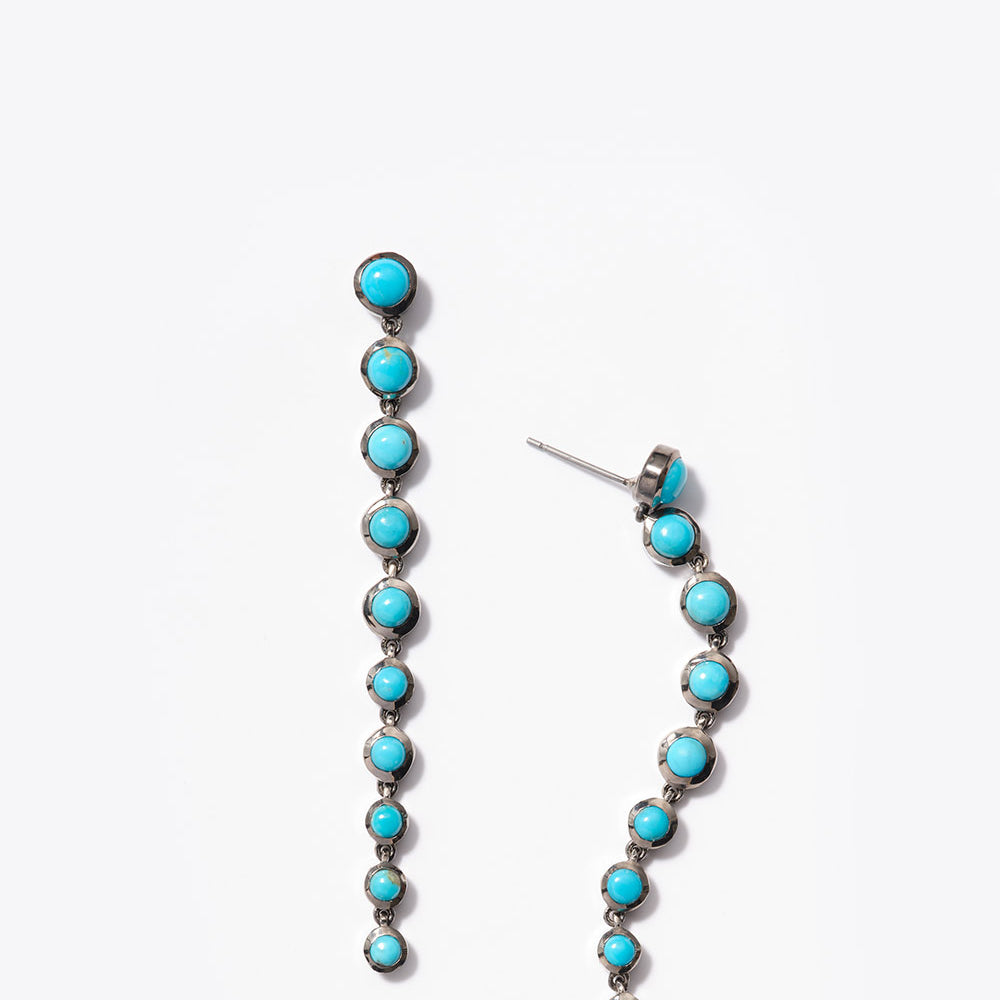 Dot Stiletto Earrings - Turquoise
