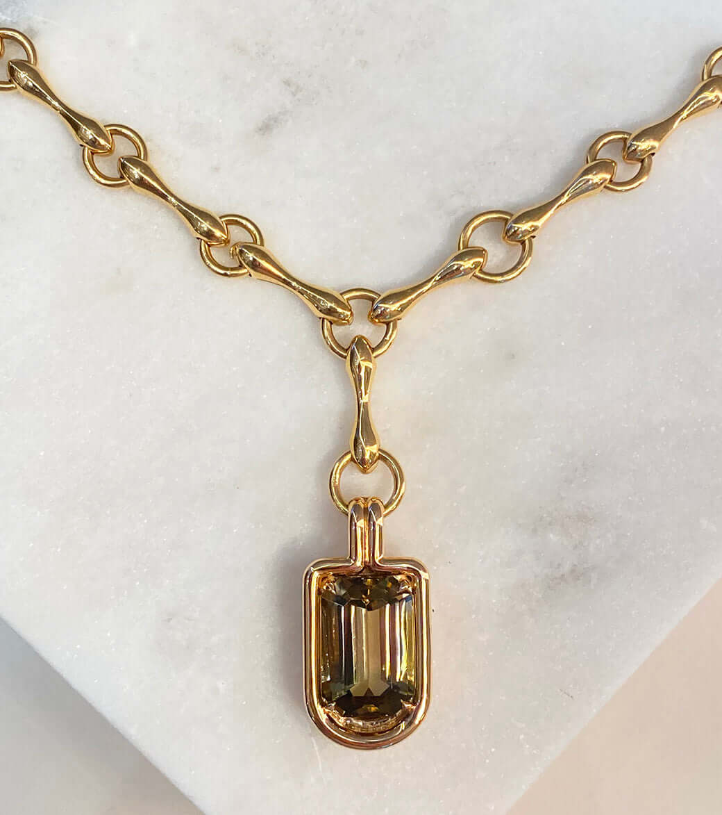 Stacked-Pendant - Bi-color-Tourmaline