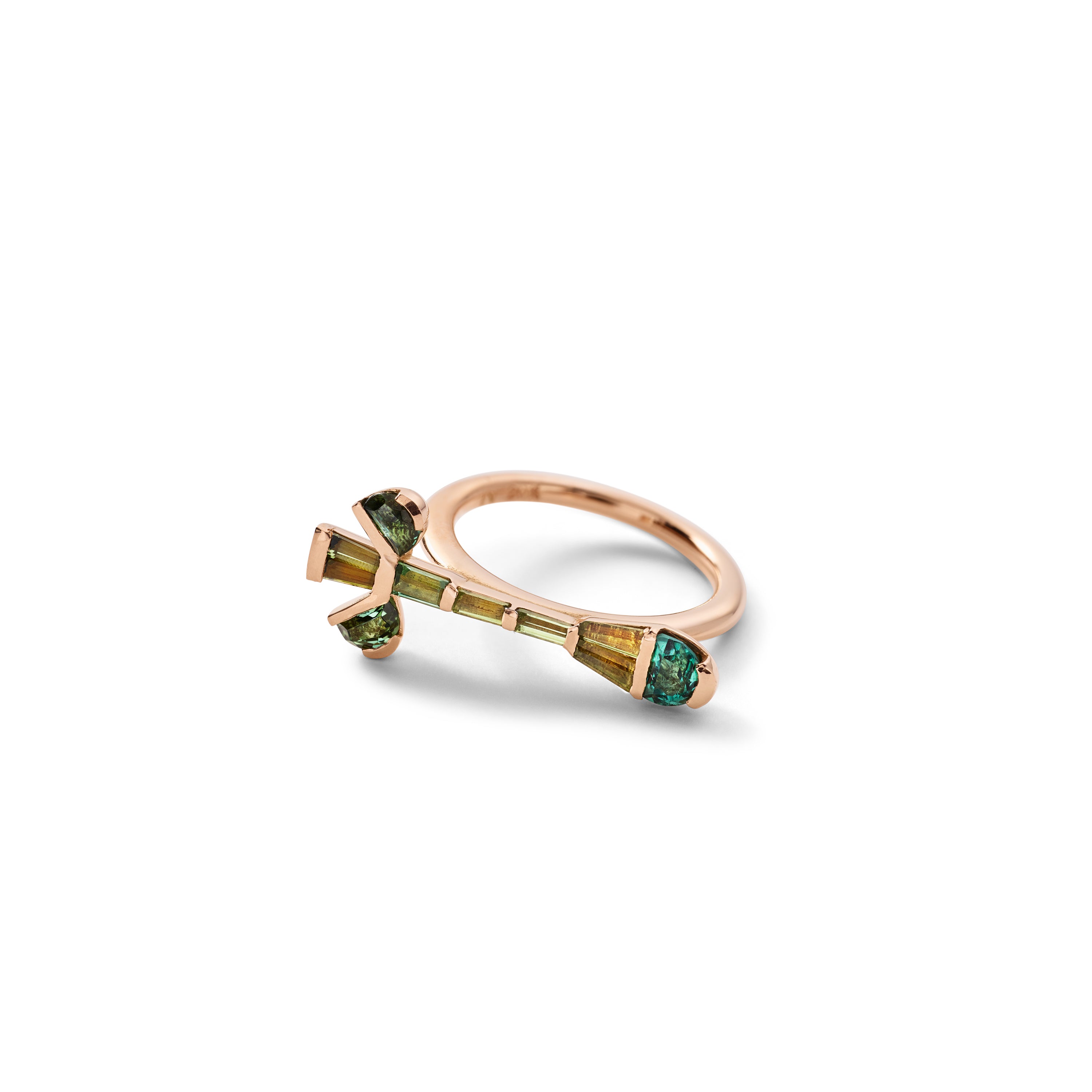 Crocus Ring - Green Tourmaline