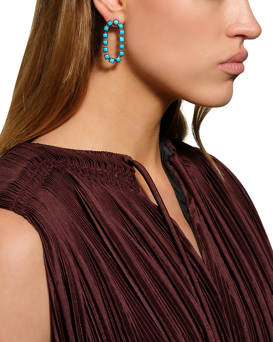 Loop Earrings - Turquoise