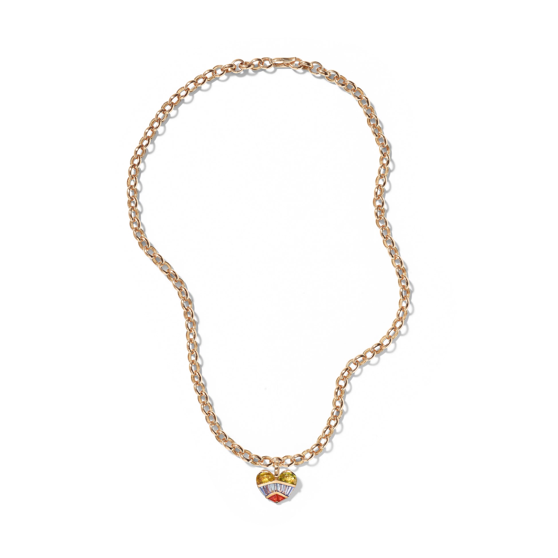 Strapped Heart Pendant - Sphene