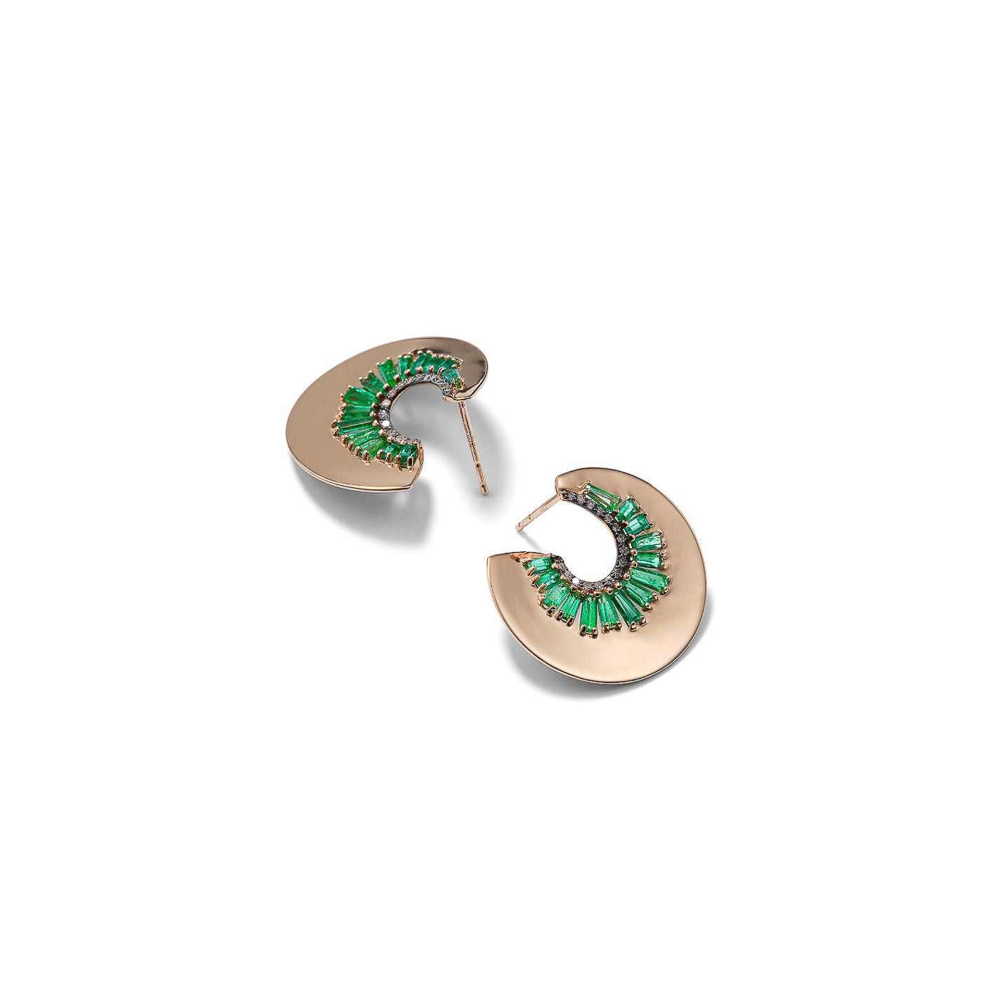 Aperture Bypass Hoops - Emerald