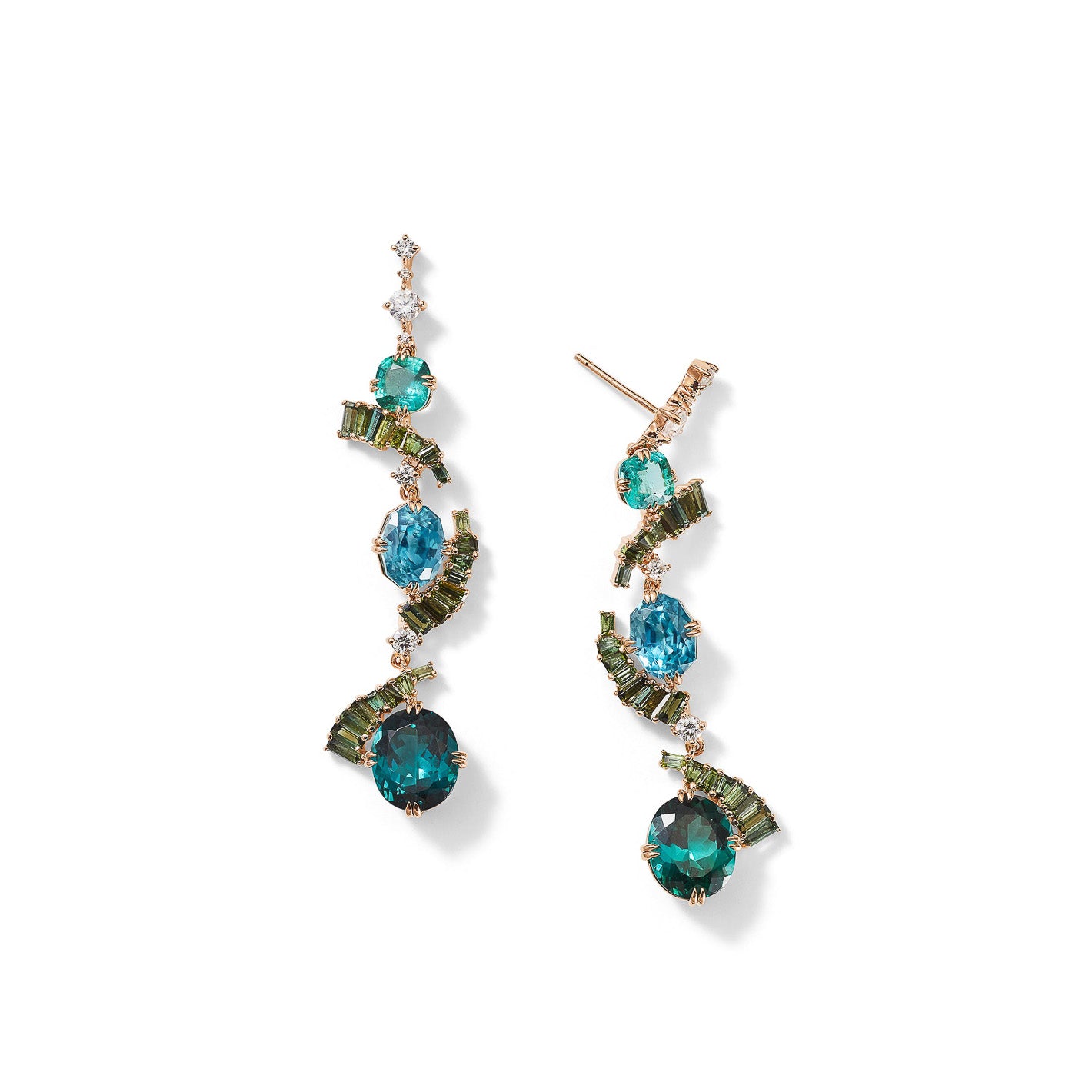 Broken Ribbon Earrings - One of a Kind