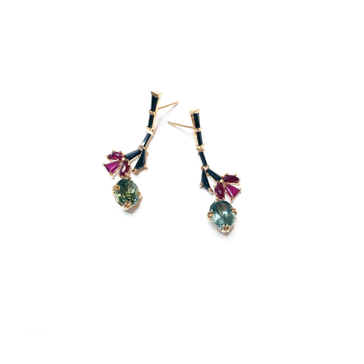 Kyoto Earrings - Green Tourmaline