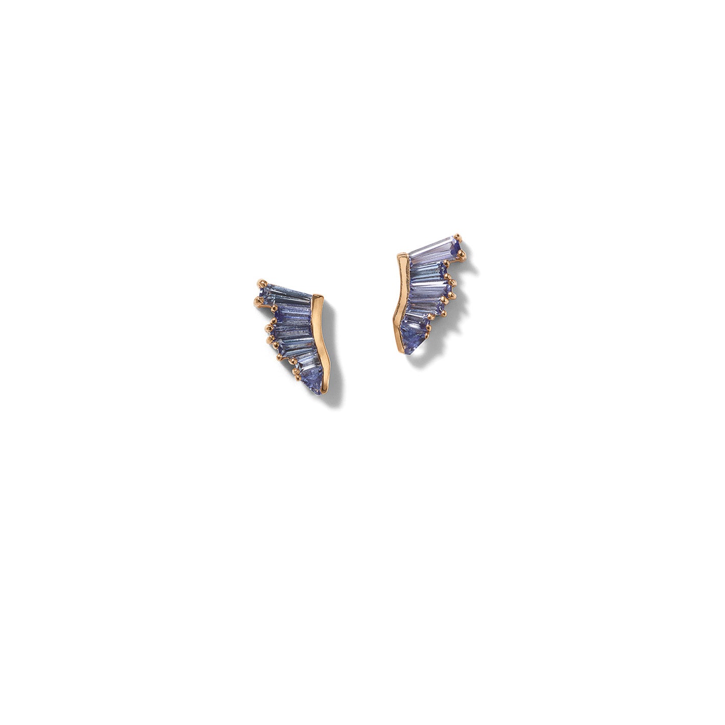 Pleat Earrings - Tanzanite