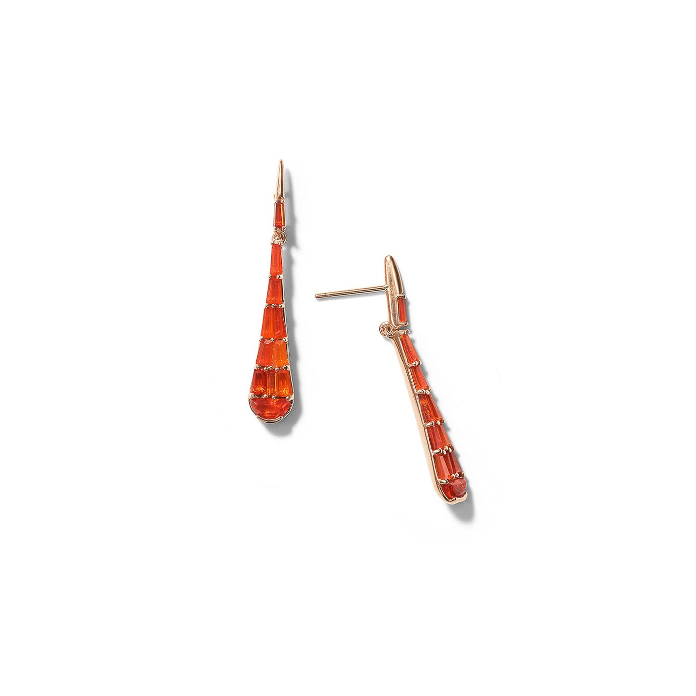 Raindrop Earrings - Fire Opal